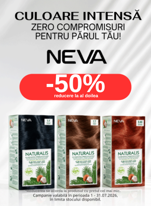 Promotie cu 50% reducere la al doilea produs Neva