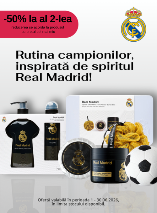 Promotie cu 50% reducere la al doilea produs Real Madrid