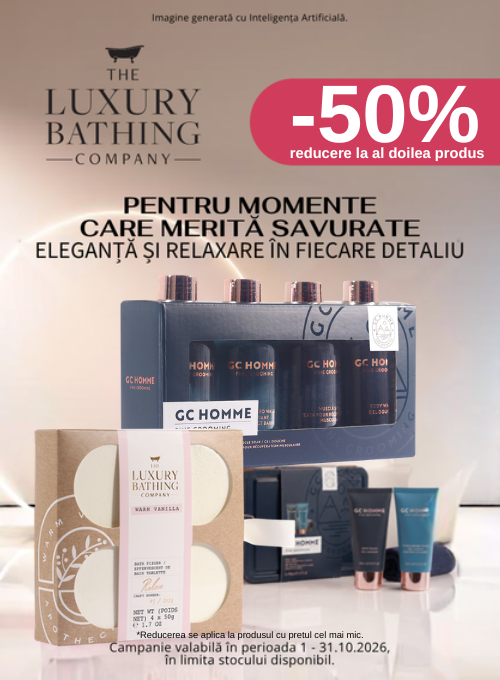Promotie cu 50% reducere la al doilea produs The Luxury Bathing