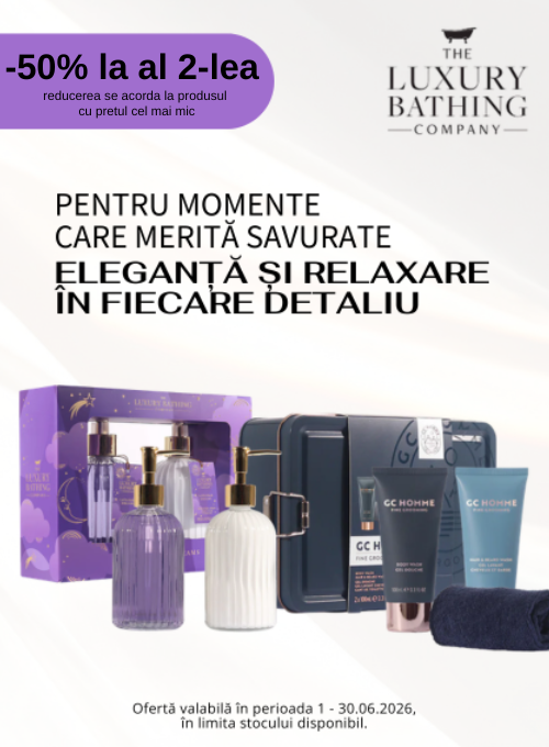 Promotie cu 50% reducere la al doilea produs The Luxury Bathing
