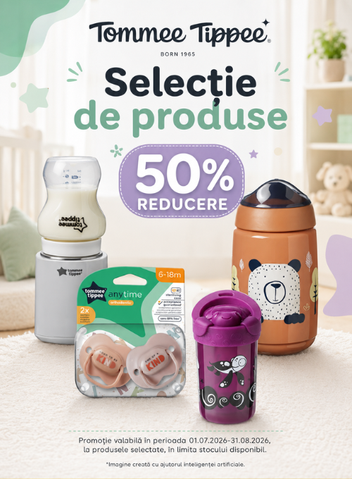 Promotie cu 50% reducere la Tommee Tippee