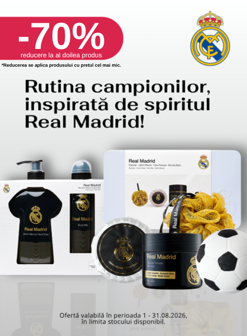 Promotie cu 70% reducere la al doilea produs Real Madrid