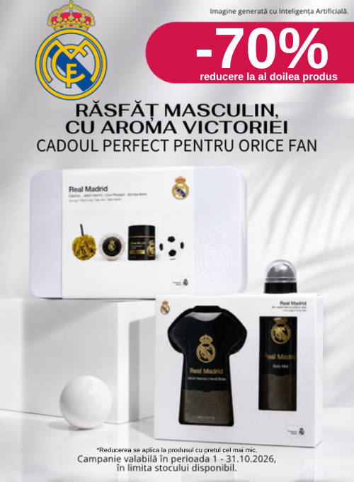 Promotie cu 70% reducere la al doilea produs Real Madrid