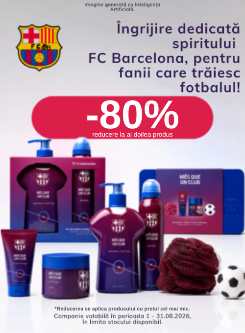 Promotie cu 80% reducere la al doilea produs FC Barcelona