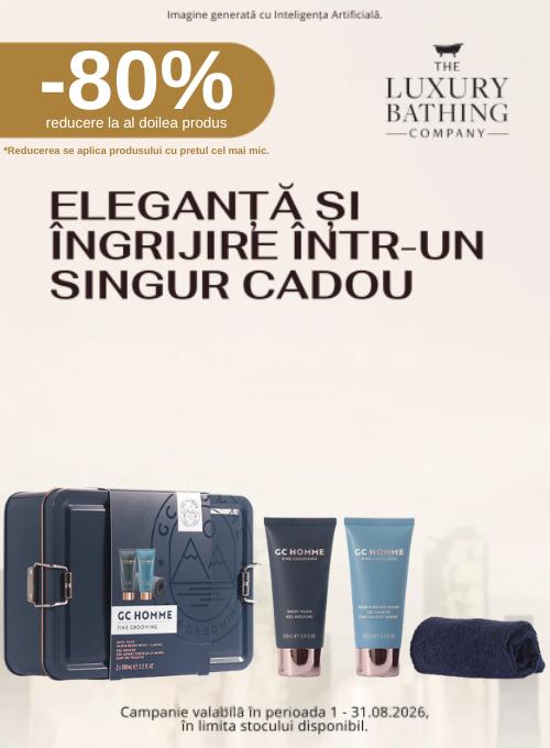 Promotie cu 80% reducere la al doilea produs The Luxury