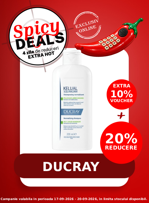 Spicy Deals cu extra voucher aplicat in cos 10% la Ducray