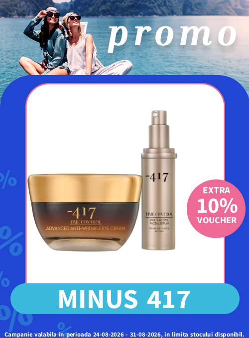 Promotie cu extra voucher aplicat in cos 10% la Minus 417