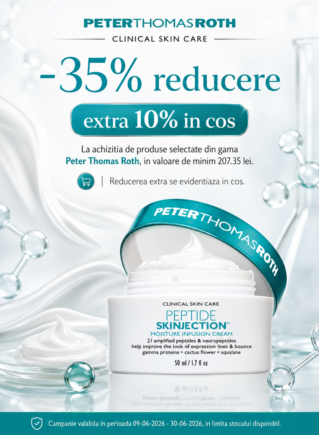 Promotie cu extra voucher aplicat in cos 10% la Peter Thomas Roth