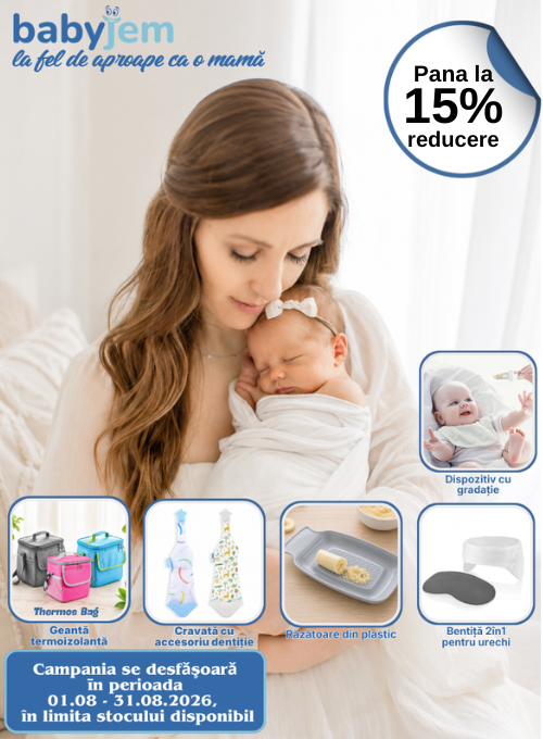 Promotie cu pana la 15% reducere la Babyjem
