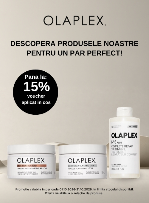 Promotie cu pana la 15% voucher aplicat in cos la Olaplex