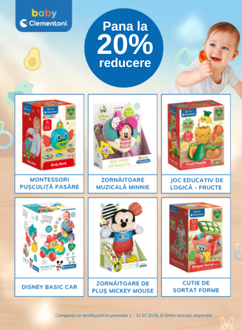 Promotie cu pana la 20% reducere la Clementoni
