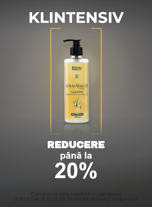 Promotie cu pana la 20% reducere la Klintensiv