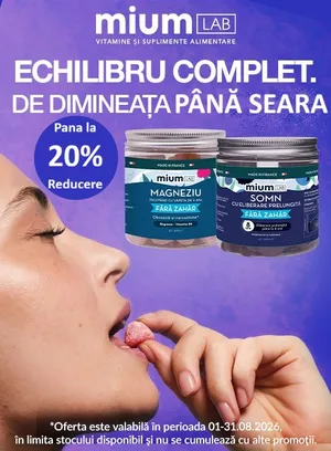 Promotie cu pana la 20% reducere la Mium