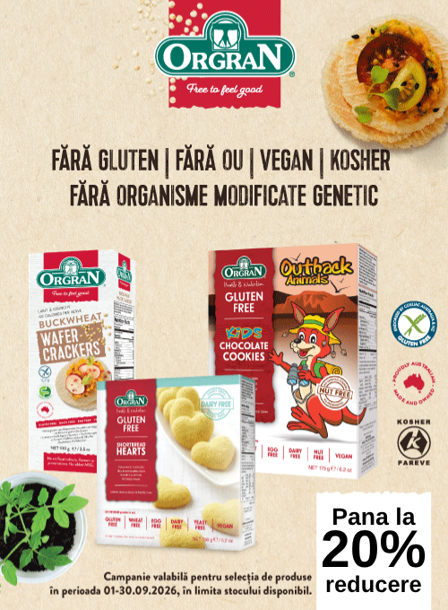 Promotie cu pana la 20% reducere la Orgran