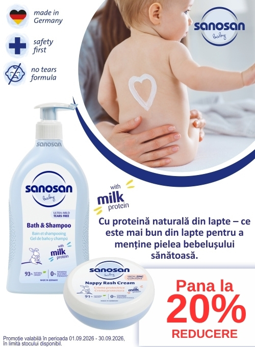 Promotie cu pana la 20% reducere la Sanosan