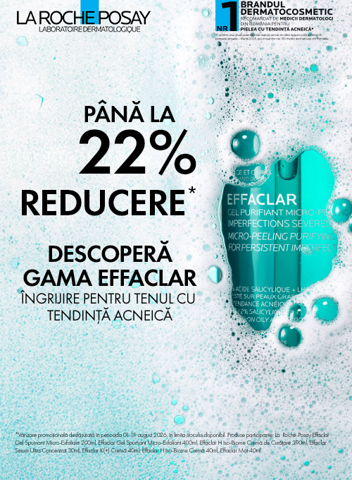 Promotie cu pana la 22% reducere la La Roche Posay Effaclar