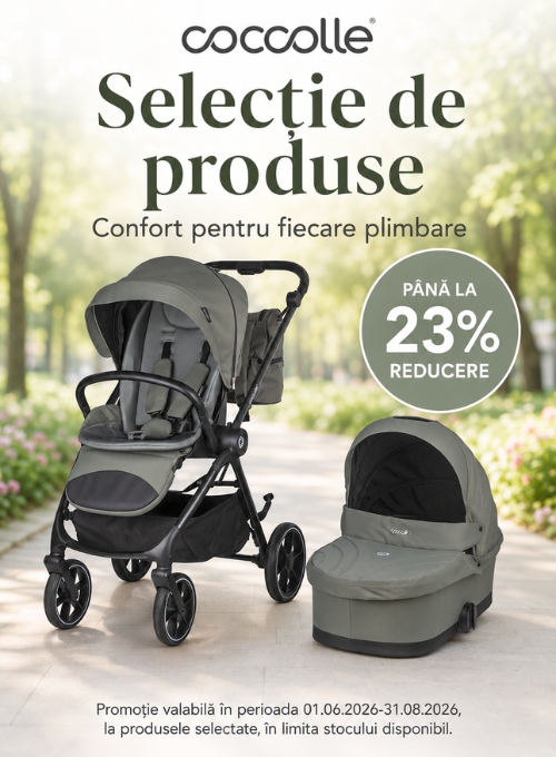 Promotie cu pana la 23% reducere la Coccolle Carucioare