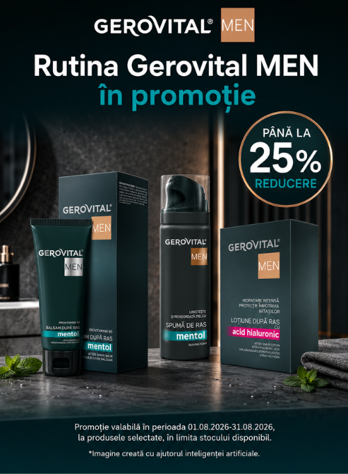 Promotie cu pana la 25% reducere la Gerovital Men