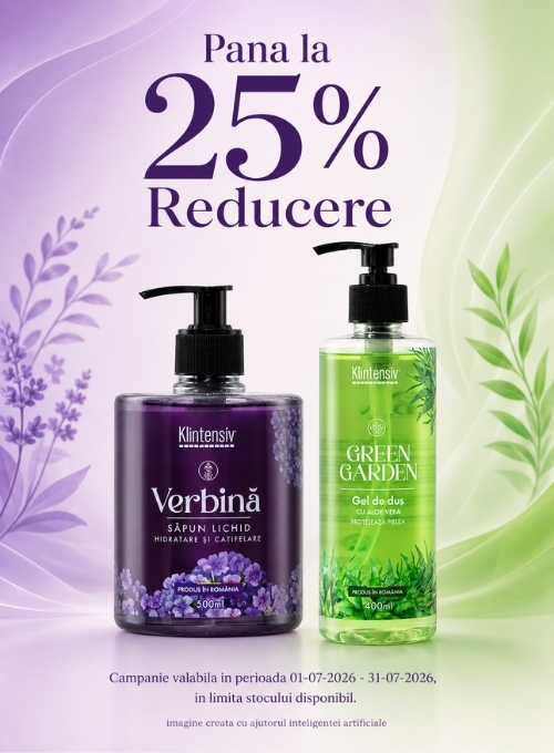Promotie cu pana la 25% reducere la Klintensiv