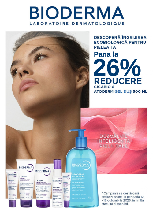 Promotie cu pana la 26% reducere la Bioderma