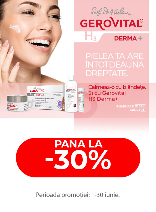 Promotie cu pana la 30% reducere la Gerovital H3 Derma+