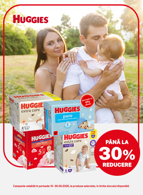 Promotie cu pana la 30% reducere la Huggies