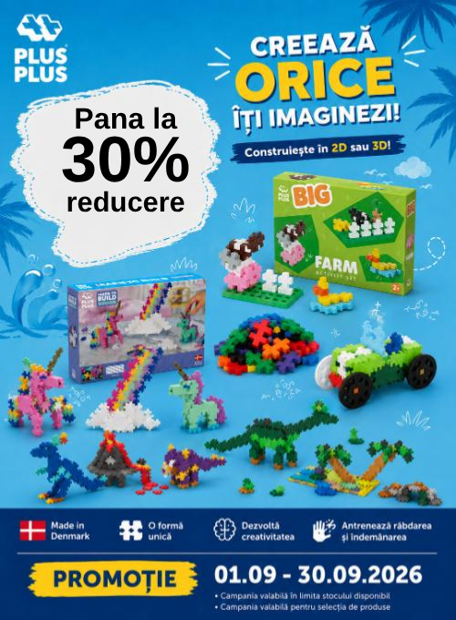 Promotie cu pana la 30% reducere la Plus Plus