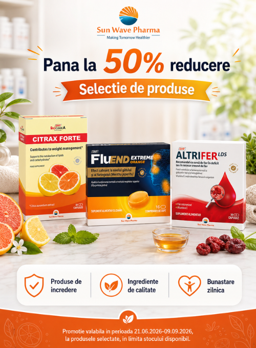 Promotie cu pana la 50% reducere la Sun Wave Pharma
