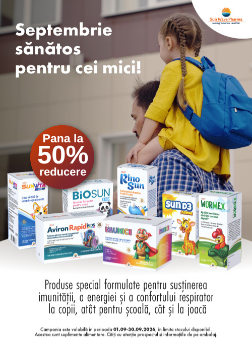 Promotie cu pana la 50% reducere la Sun Wave Pharma