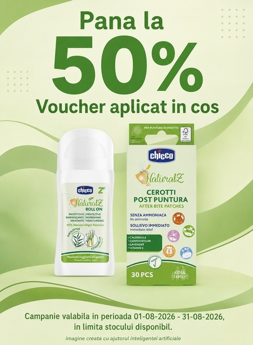 Promotie cu pana la 50% voucher aplicat in cos la Chicco