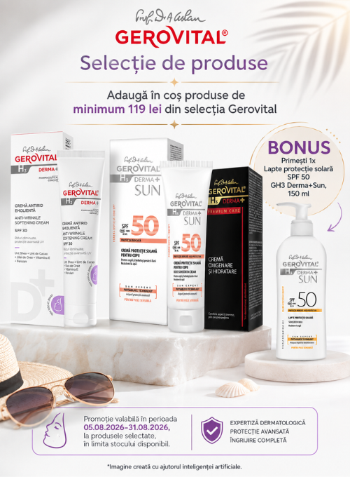 Promotie cu produs bonus la Gerovital