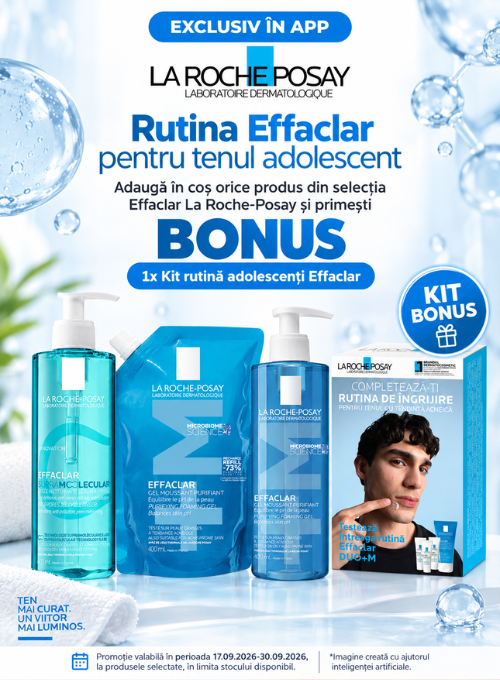 Promotie cu produs bonus la La Roche Posay Effaclar - Exclusiv in APP