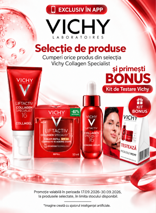 Promotie cu produs bonus la Vichy Collagen Specialist - Exclusiv in APP