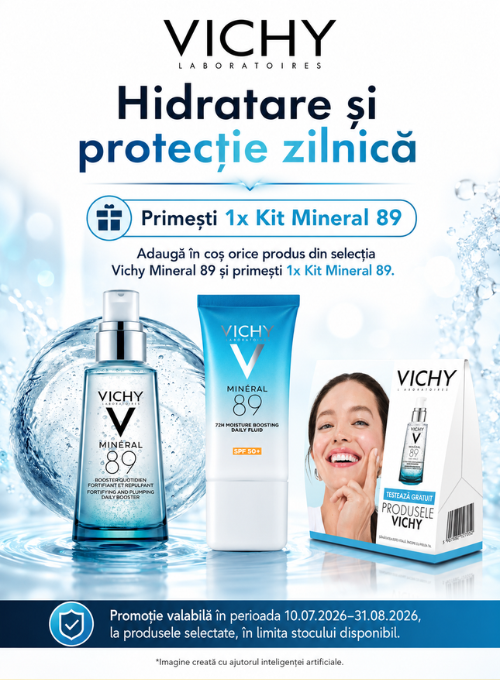 Promotie cu produs bonus la Vichy Minera 89