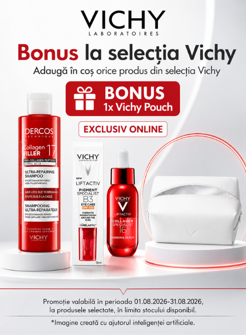 Promotie cu produs bonus Pouch la Vichy