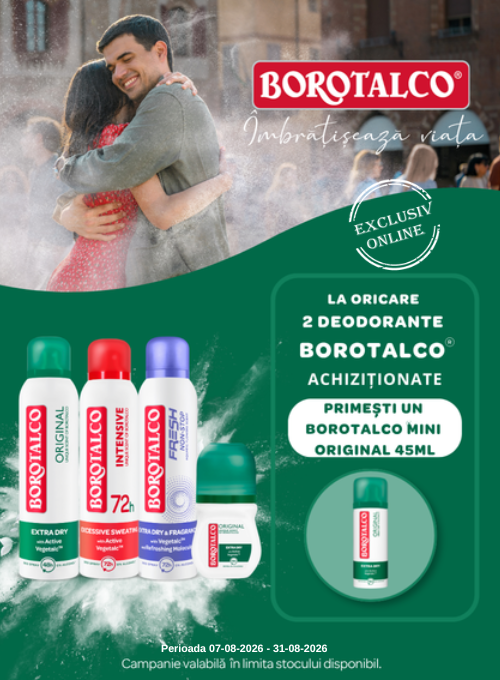 Promotie cu produs promotional Borotalco Deodorant spray Original 45 ml