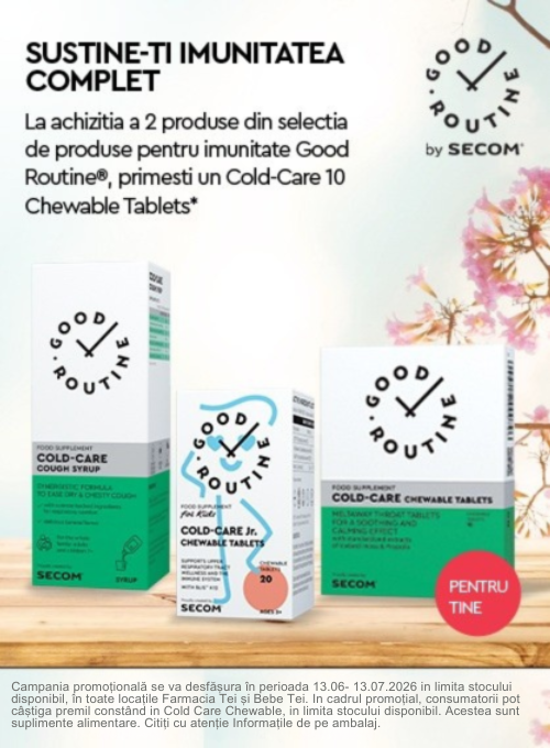 Promotie cu produs promotional Good Routine