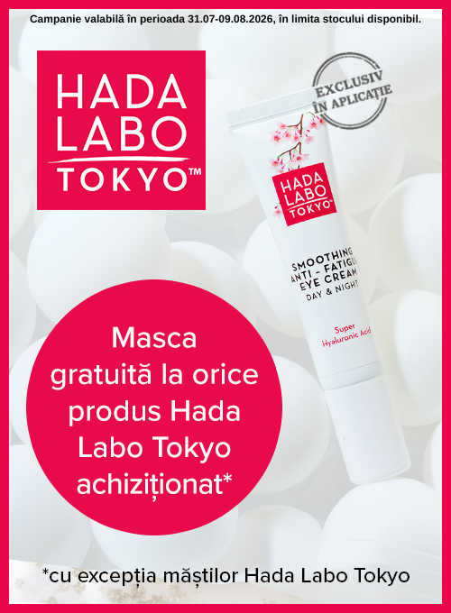 Promotie cu produs promotional Hada Labo Exclusiv in Aplicatie