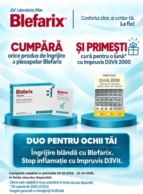 Promotie cu produs promotional la Blefarix