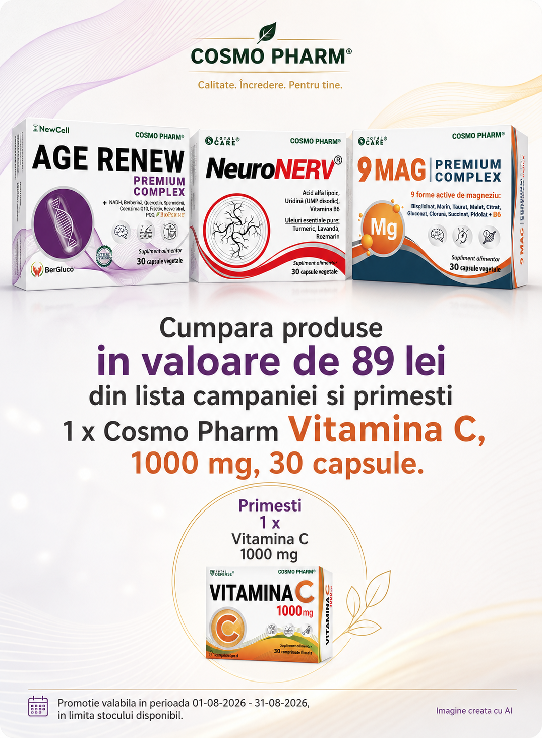 Promotie cu produs promotional la Cosmopharm