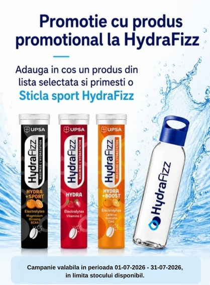 Promotie cu produs promotional la HydraFizz
