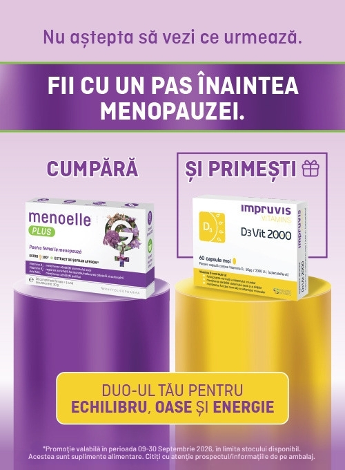 Promotie cu produs promotional la Menoelle