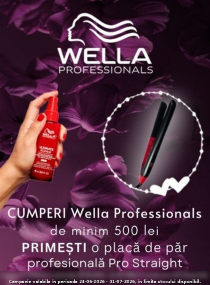 Promotie cu produs promotional la Wella