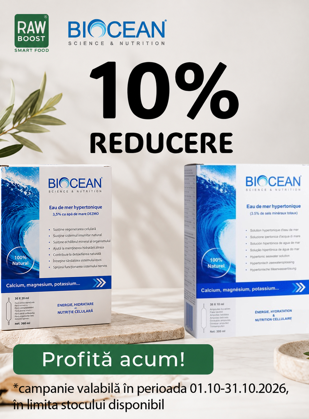 Promotie cu reducere 10% la Biocean