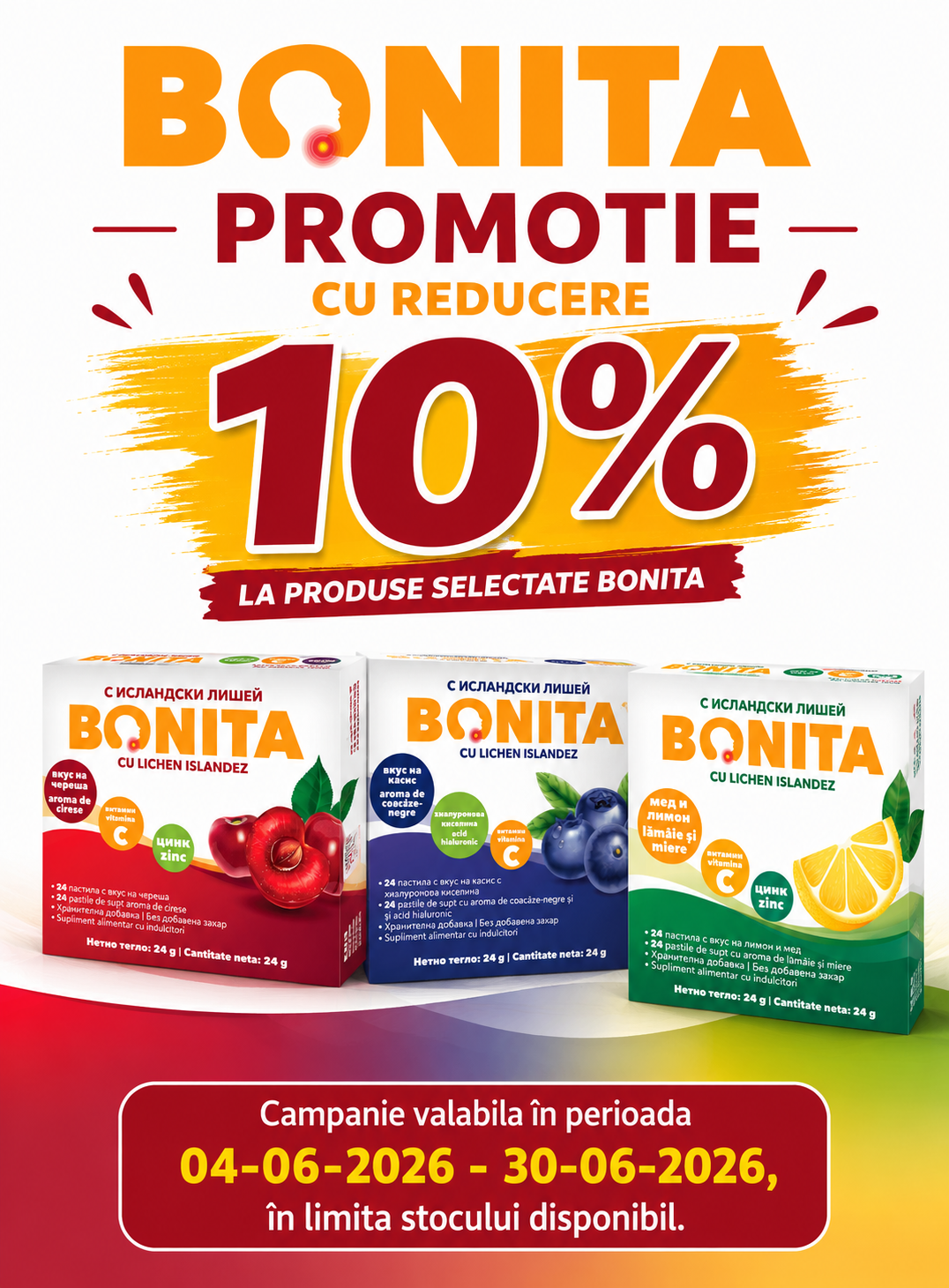 Promotie cu reducere 10% la Bonita