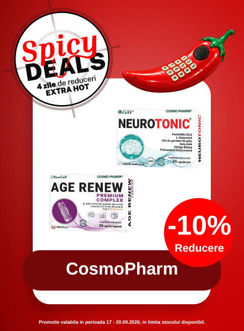 Spicy Deals cu reducere 10% la CosmoPharm