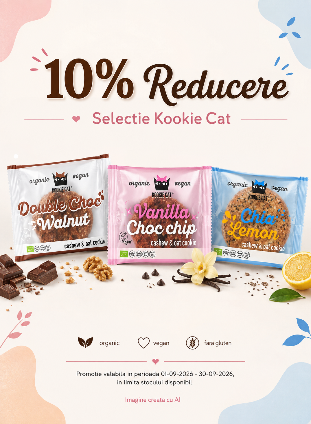 Promotie cu reducere 10% la Kookie Kat