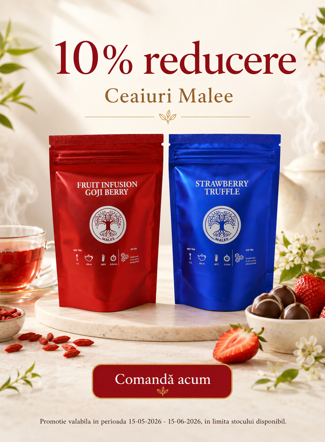 Promotie cu reducere 10% la Malee Tea