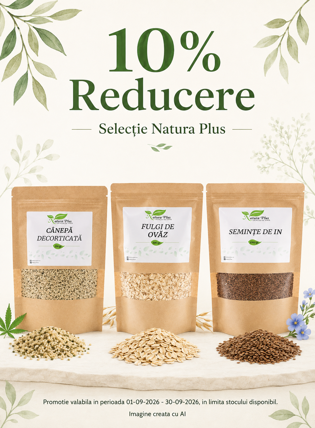 Promotie cu reducere 10% la Natura Plus