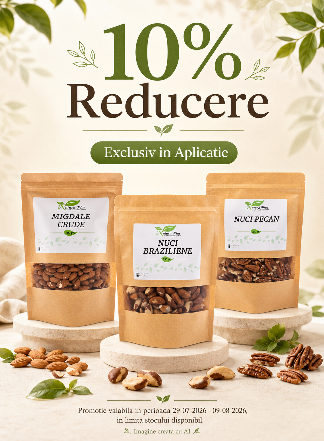 Promotie cu reducere 10% la Natura Plus Exclusiv in Aplicatie